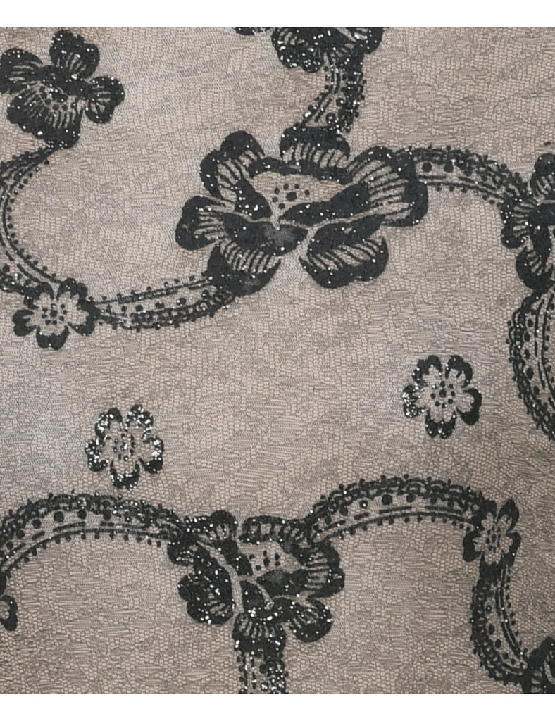 Sparkly Light Brown Evening Top - XS