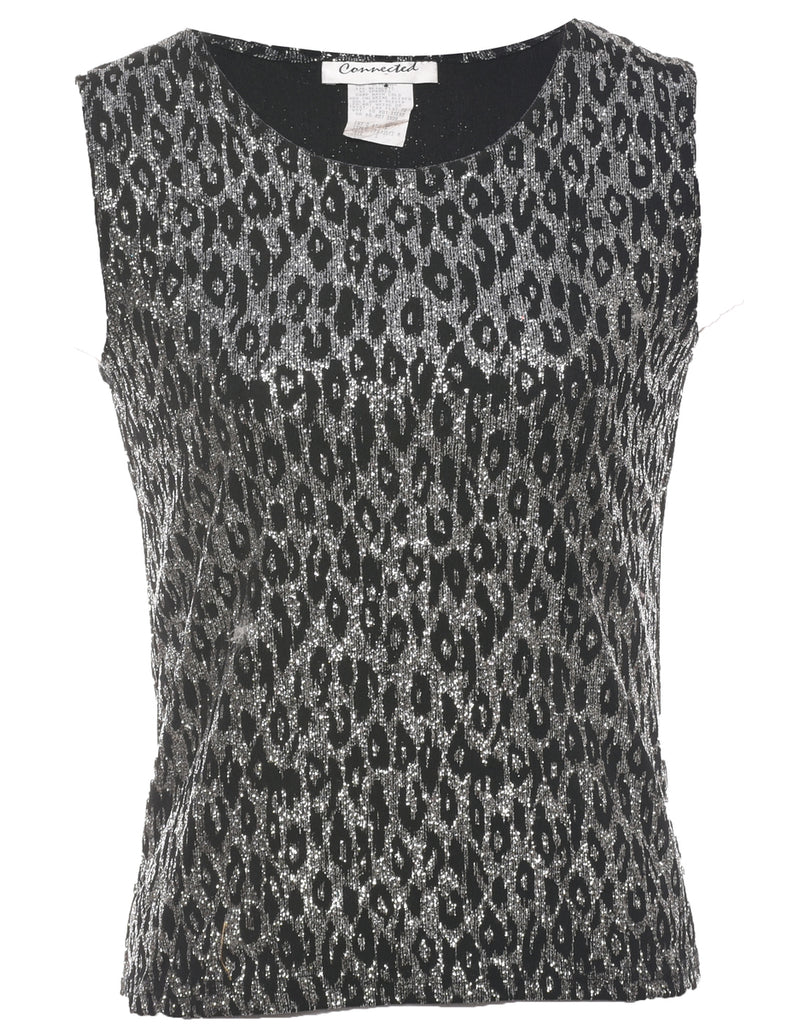 Sparkly Silver Evening Top - S