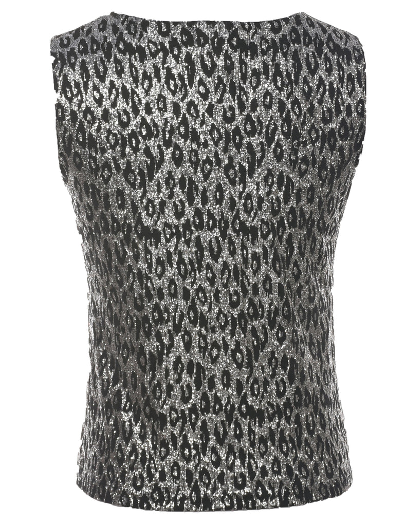 Sparkly Silver Evening Top - S