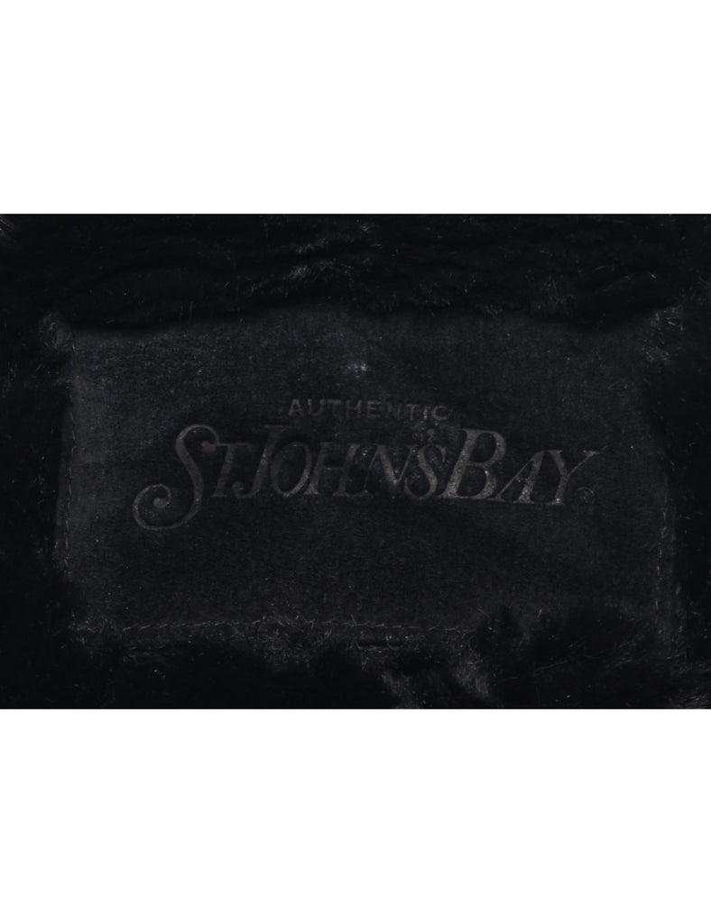 St John's Bay Shearling Suede Jacket - M