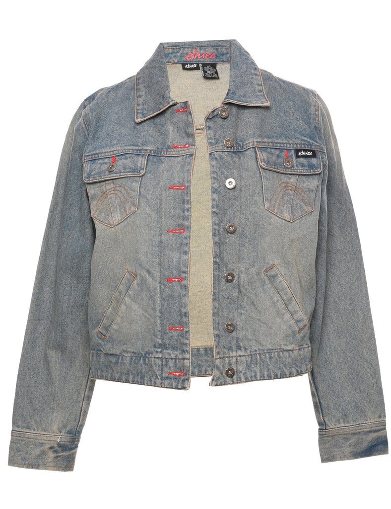 Stone Wash Denim Jacket - L