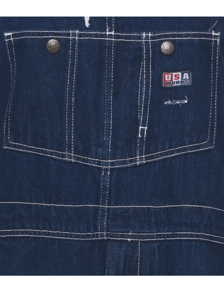 Straight Leg Indigo Dungarees - W38 L32