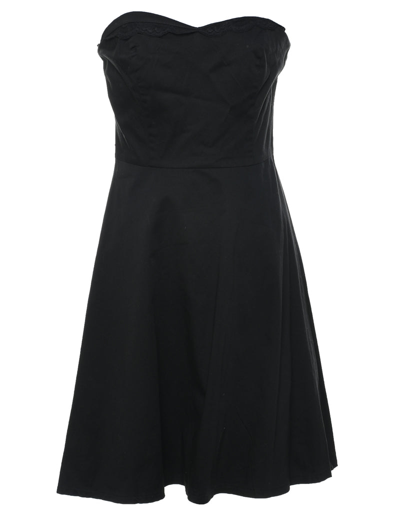 Strapless Black Dress - M
