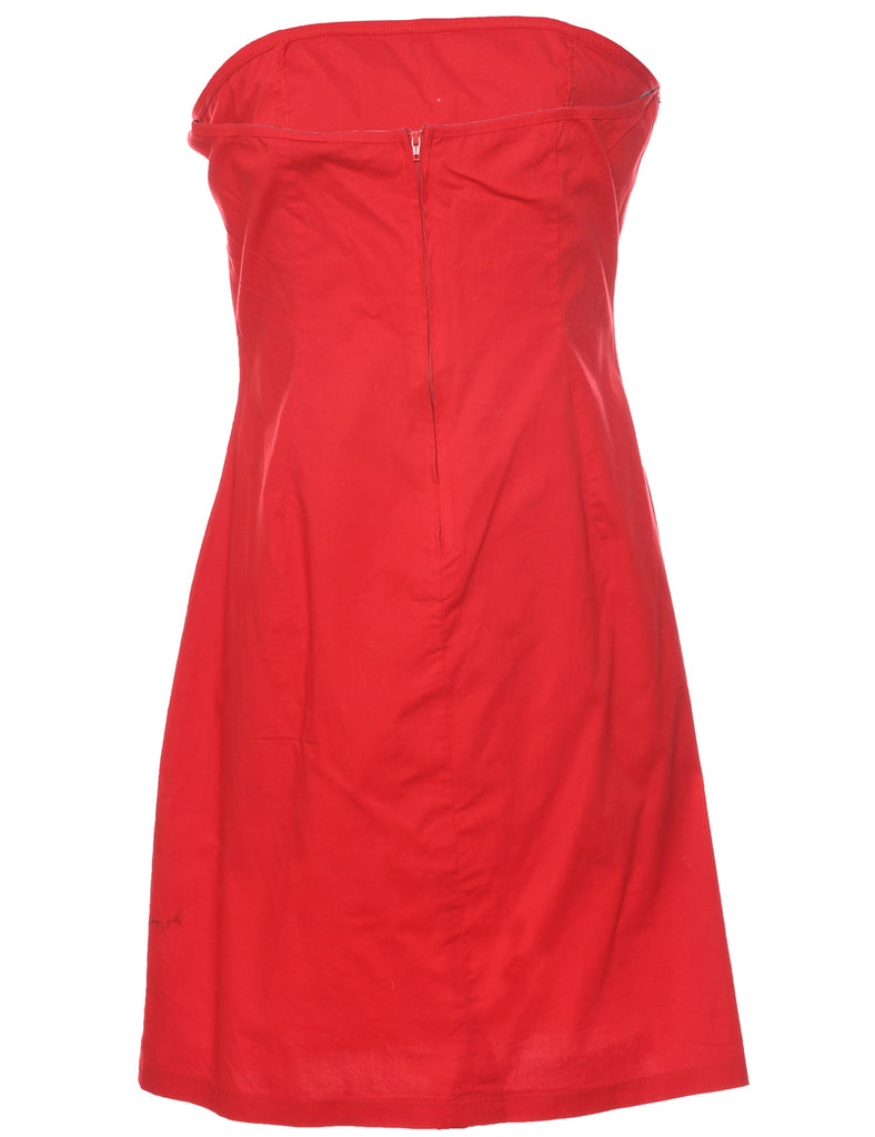 Strapless Red Dress - M