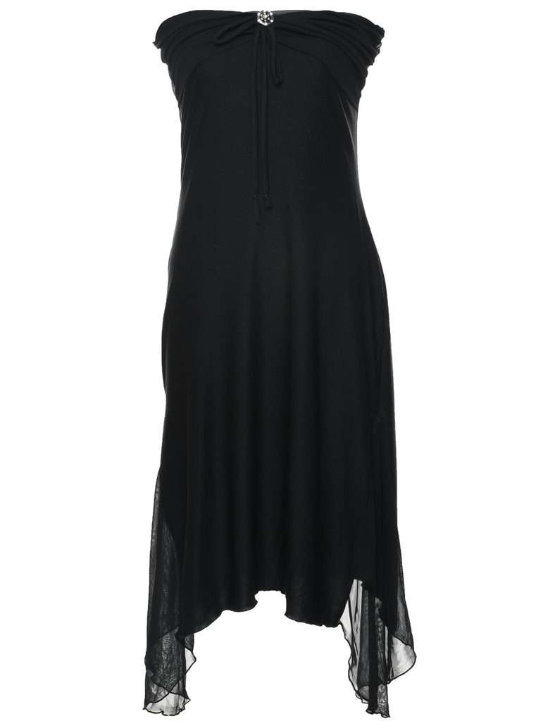 Strapless Y2K Black Dress - S