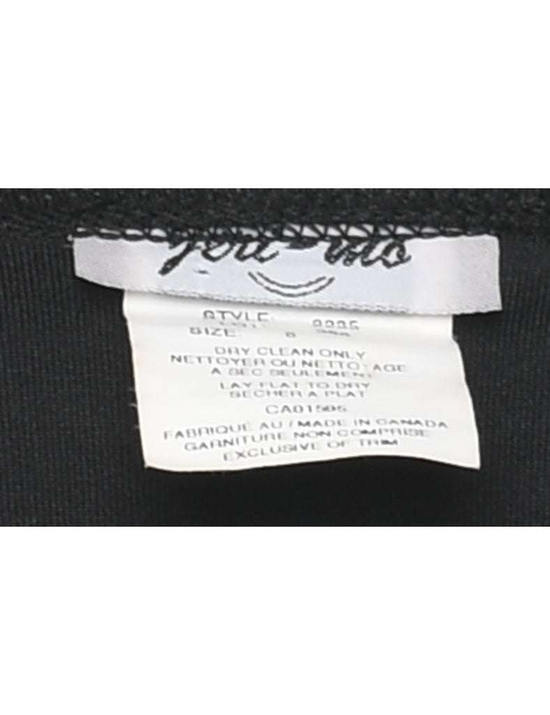 Strapless Y2K Black Dress - S