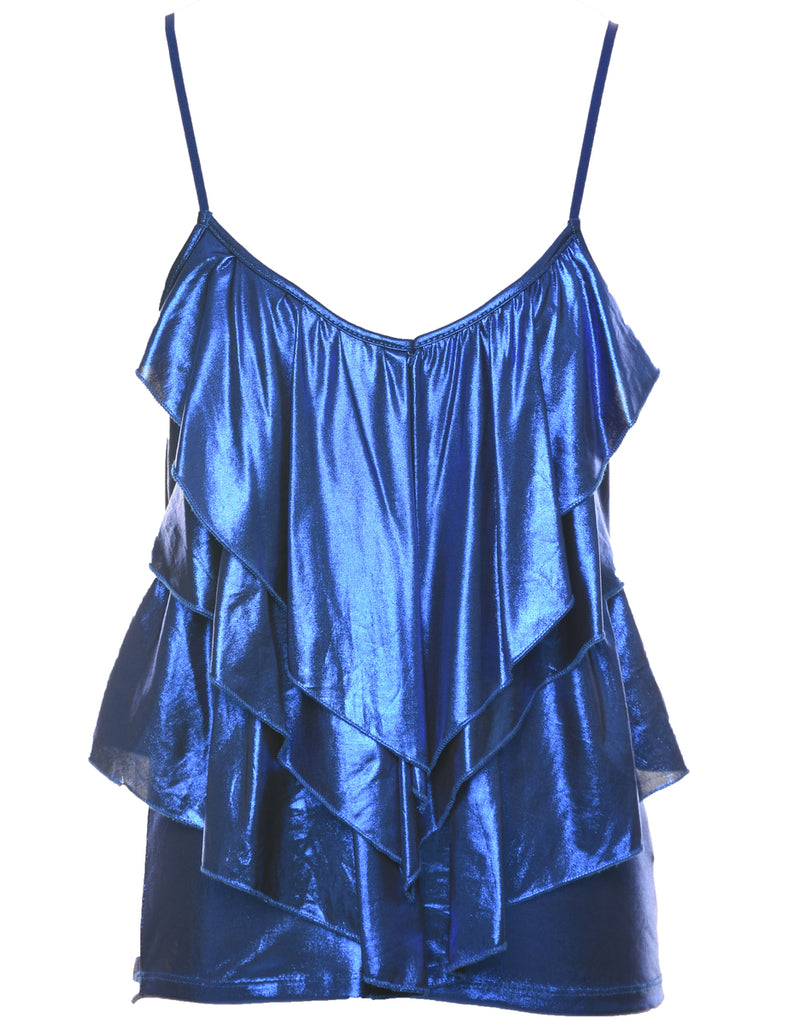 Strappy Blue Evening Top - XS