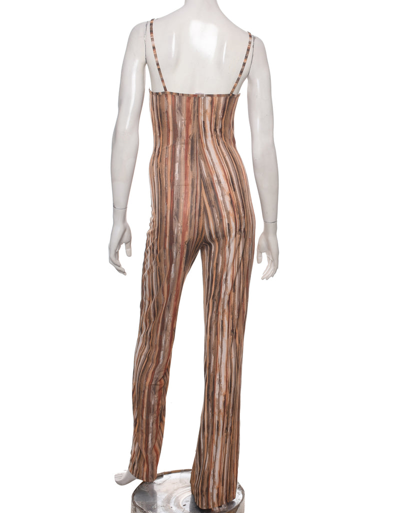 Strappy Brown Jumpsuit - XS