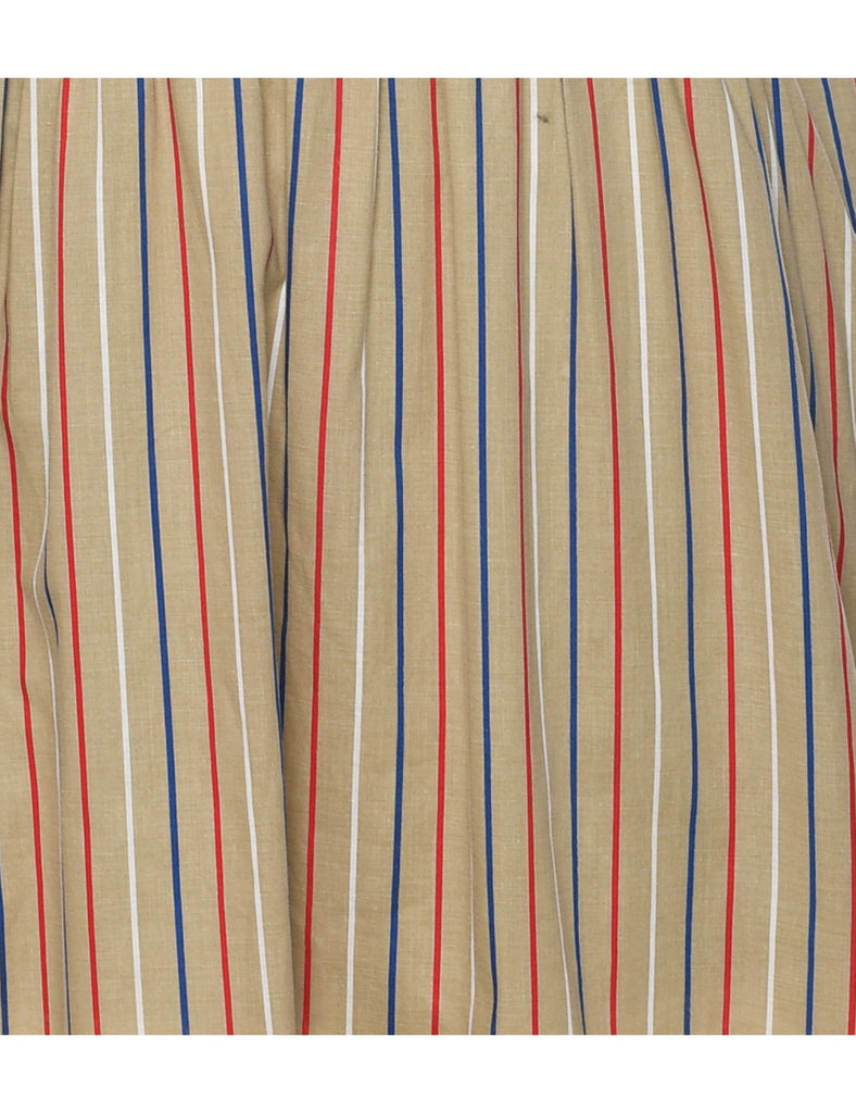 Striped Beige Dress - M