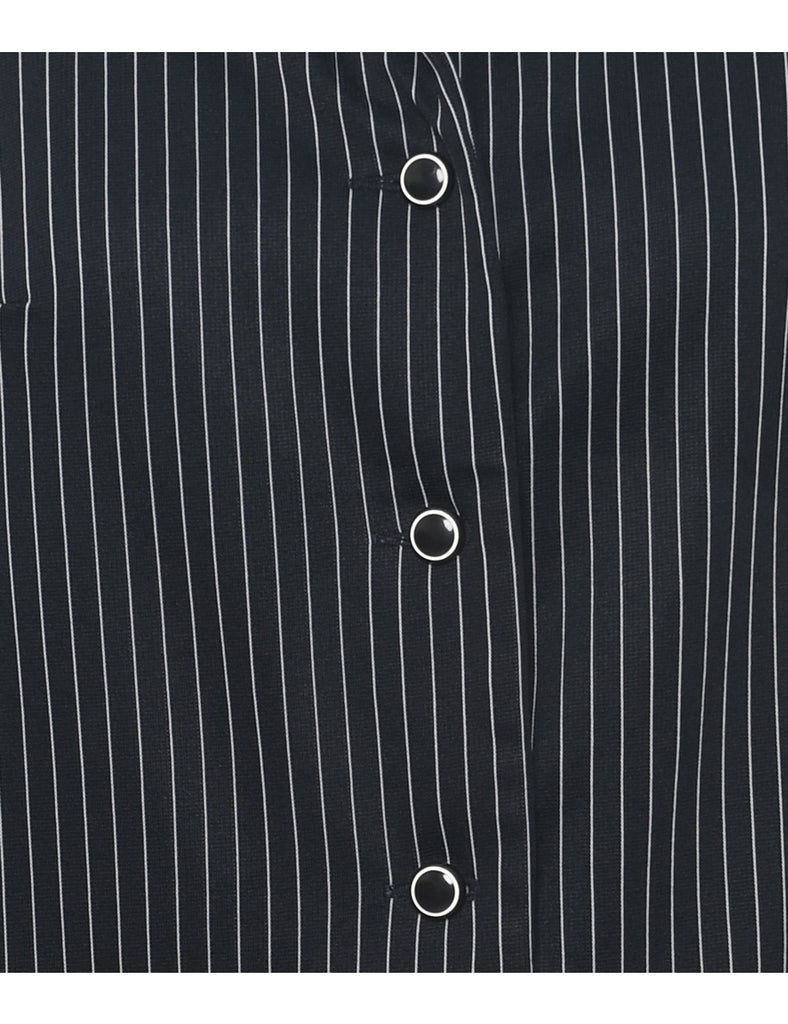 Striped Black Blazer - M