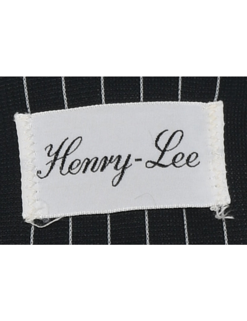 Striped Black Blazer - M