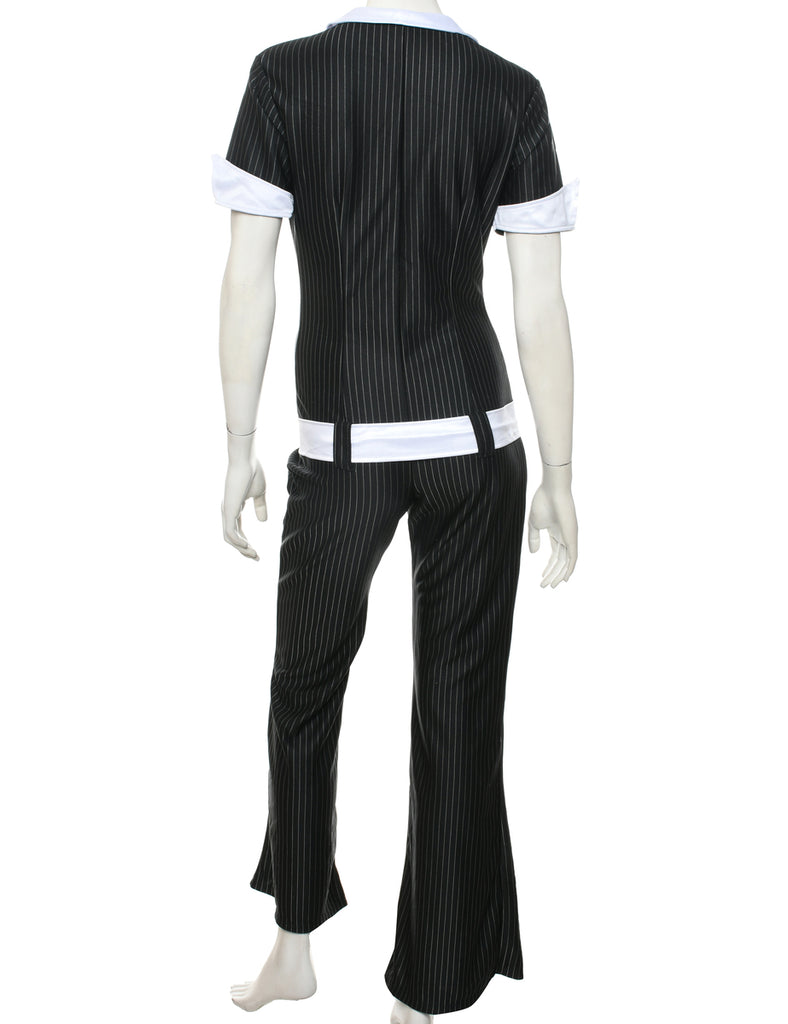Striped Black Jumpsuit - M