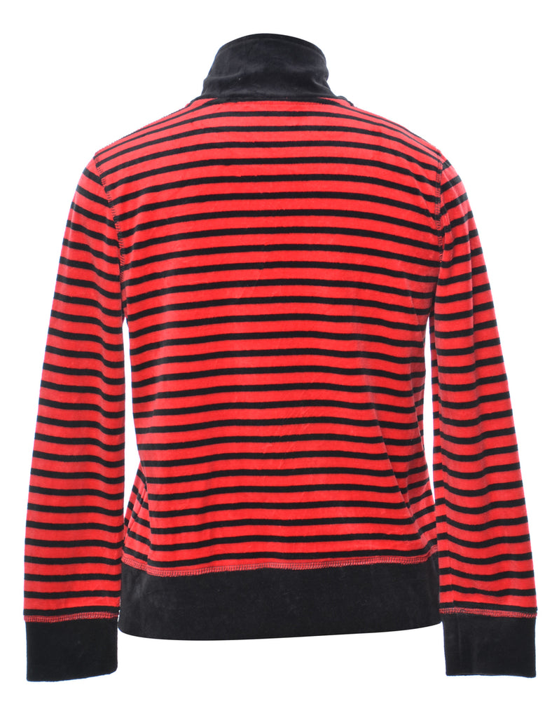 Striped  Black & Red Track Top - S