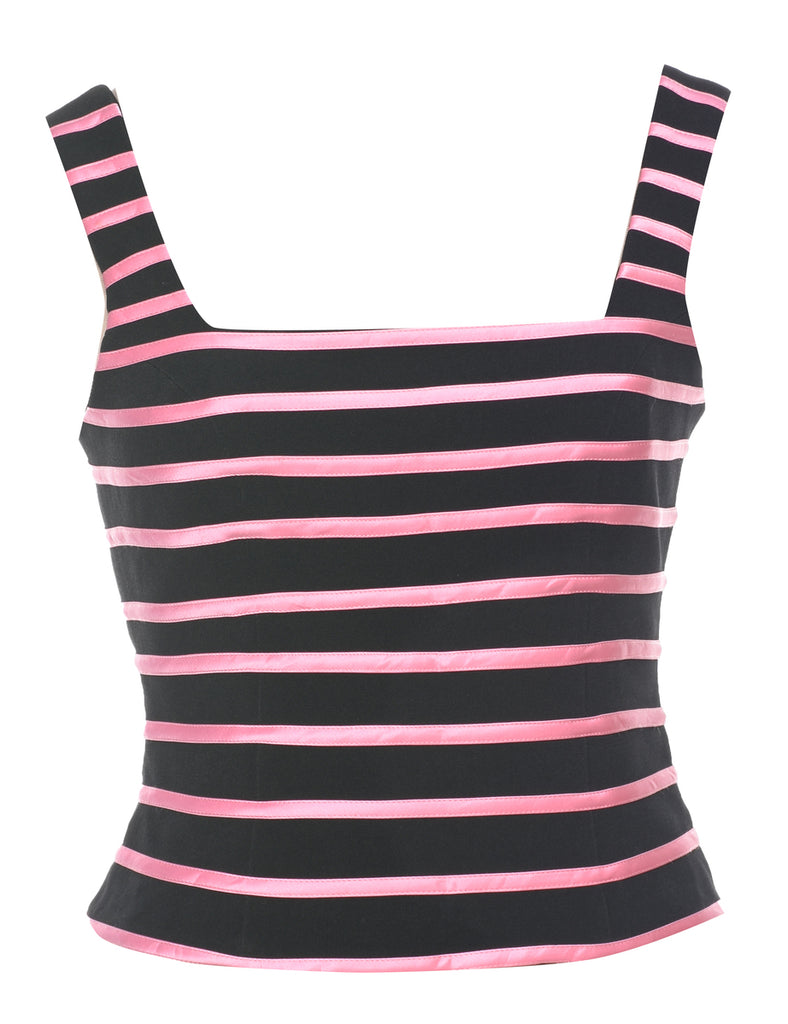 Striped Black Top - S