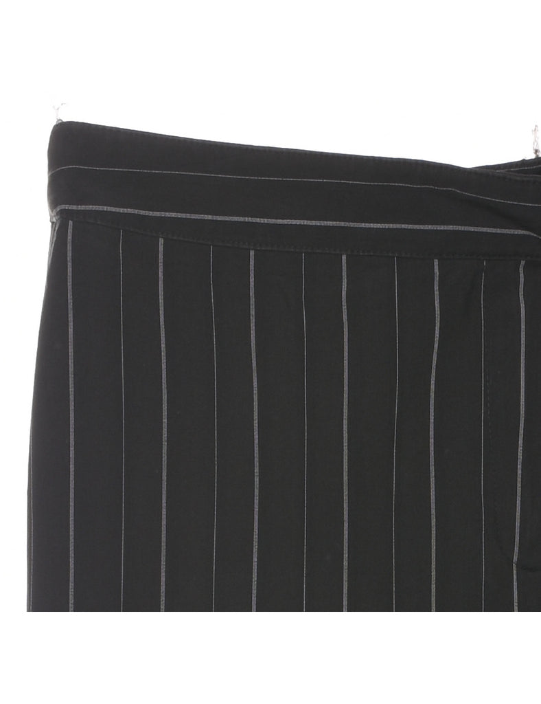 Striped Black Y2K Trousers - W34 L31