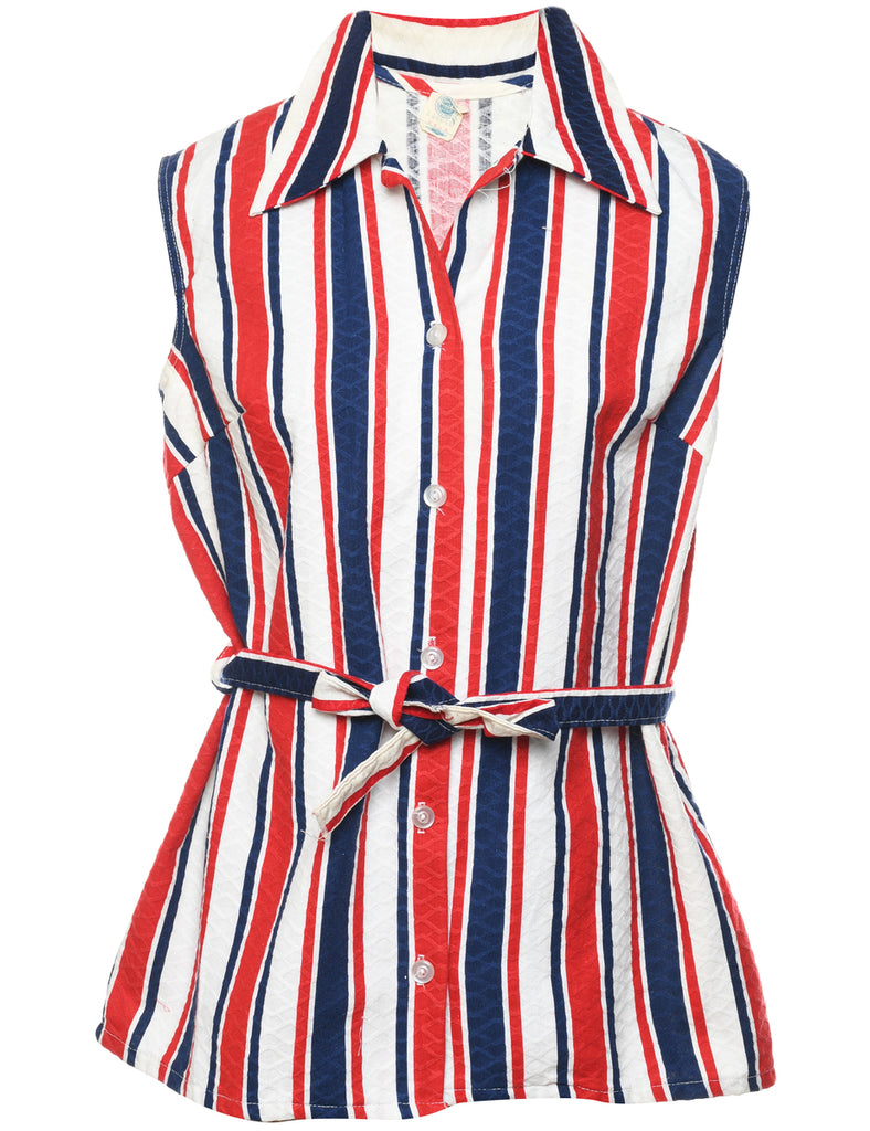 Striped Blouse - L
