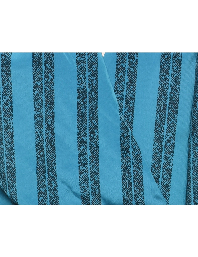 Striped Cross-Over Front Dress - S