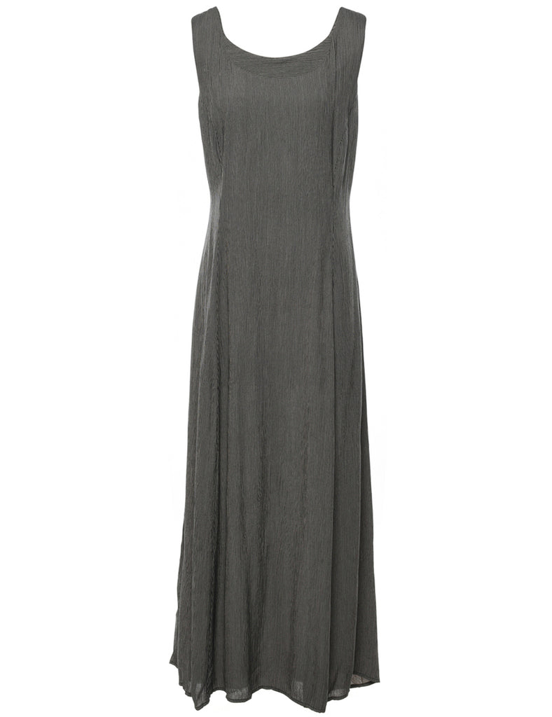 Striped Dark Grey Dress - M