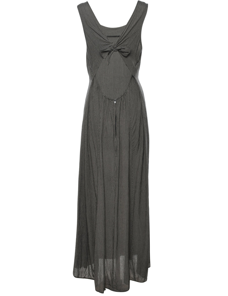 Striped Dark Grey Dress - M