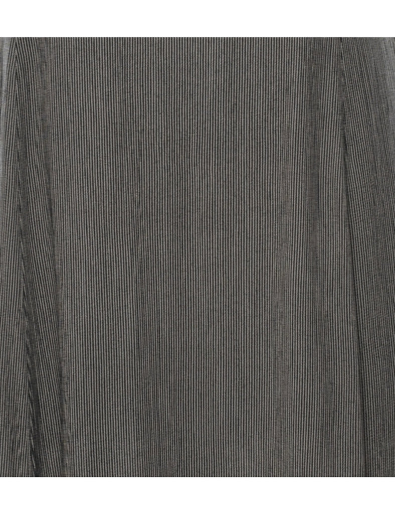 Striped Dark Grey Dress - M