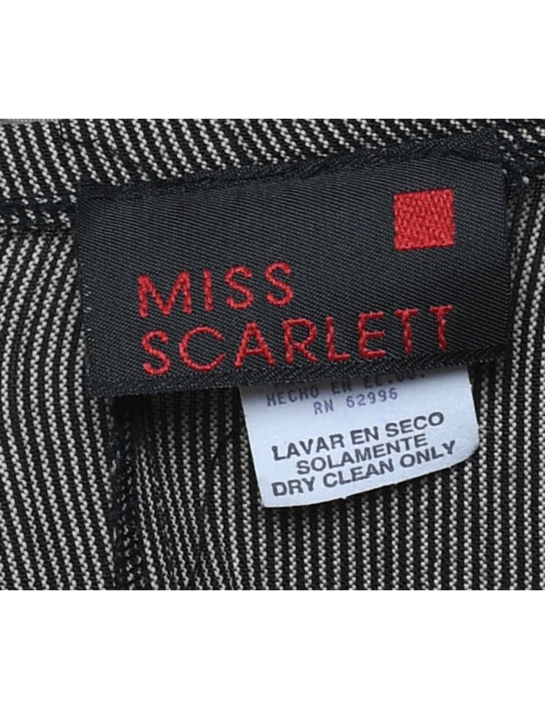 Striped Dark Grey Dress - M