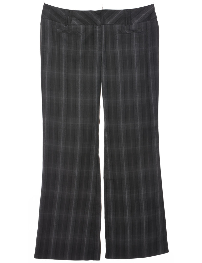Striped Dark Grey Trousers - W34 L31
