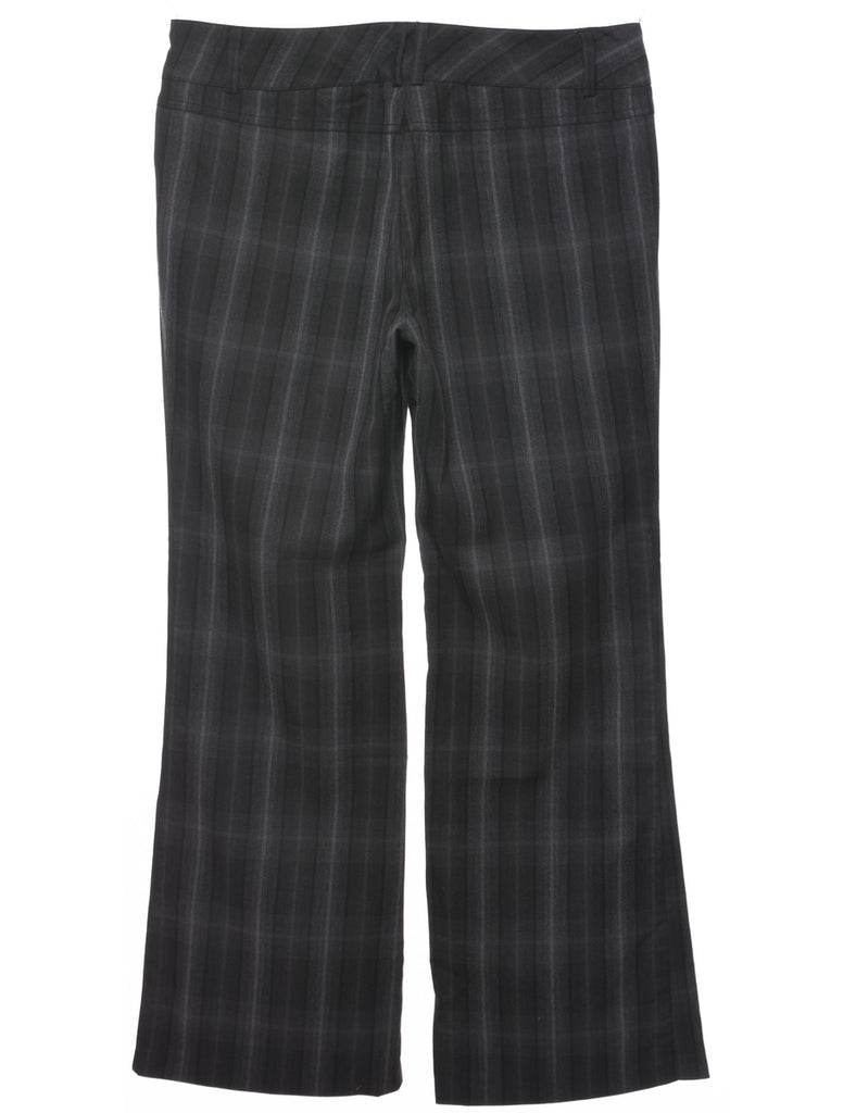Striped Dark Grey Trousers - W34 L31