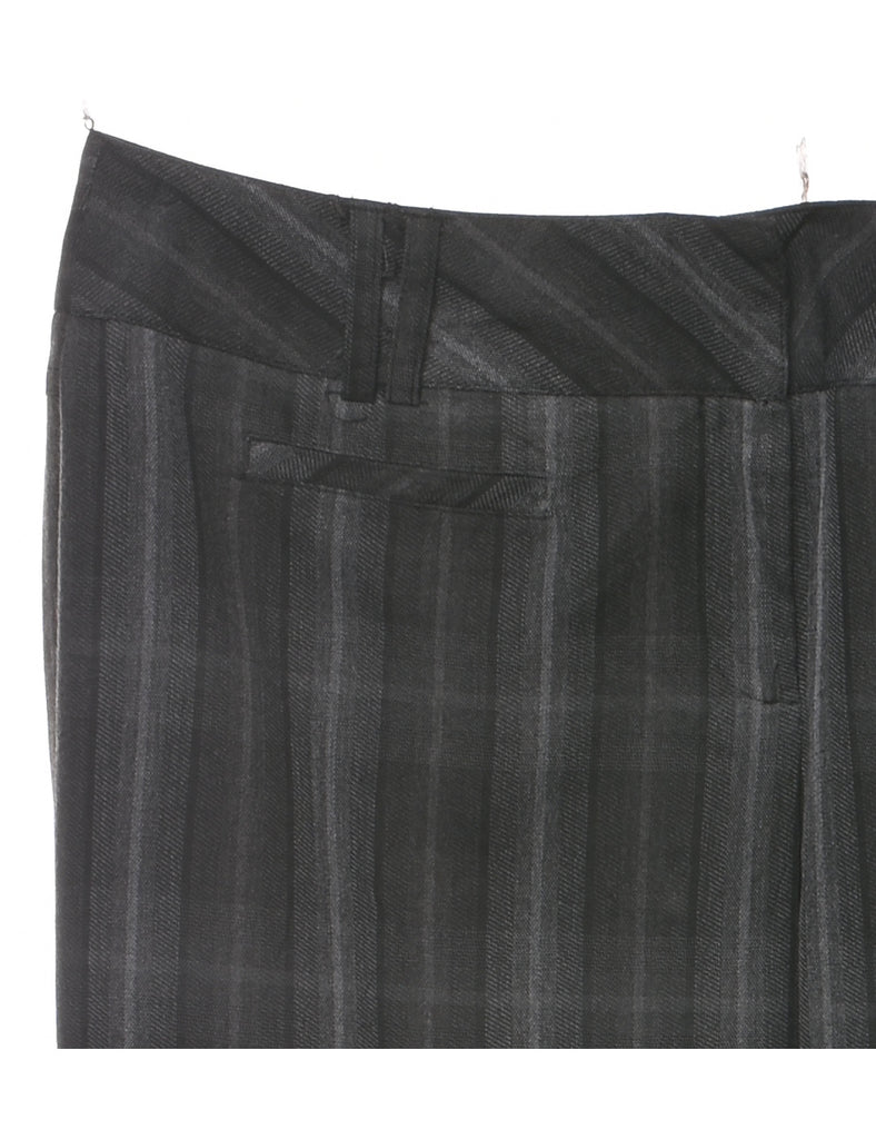Striped Dark Grey Trousers - W34 L31