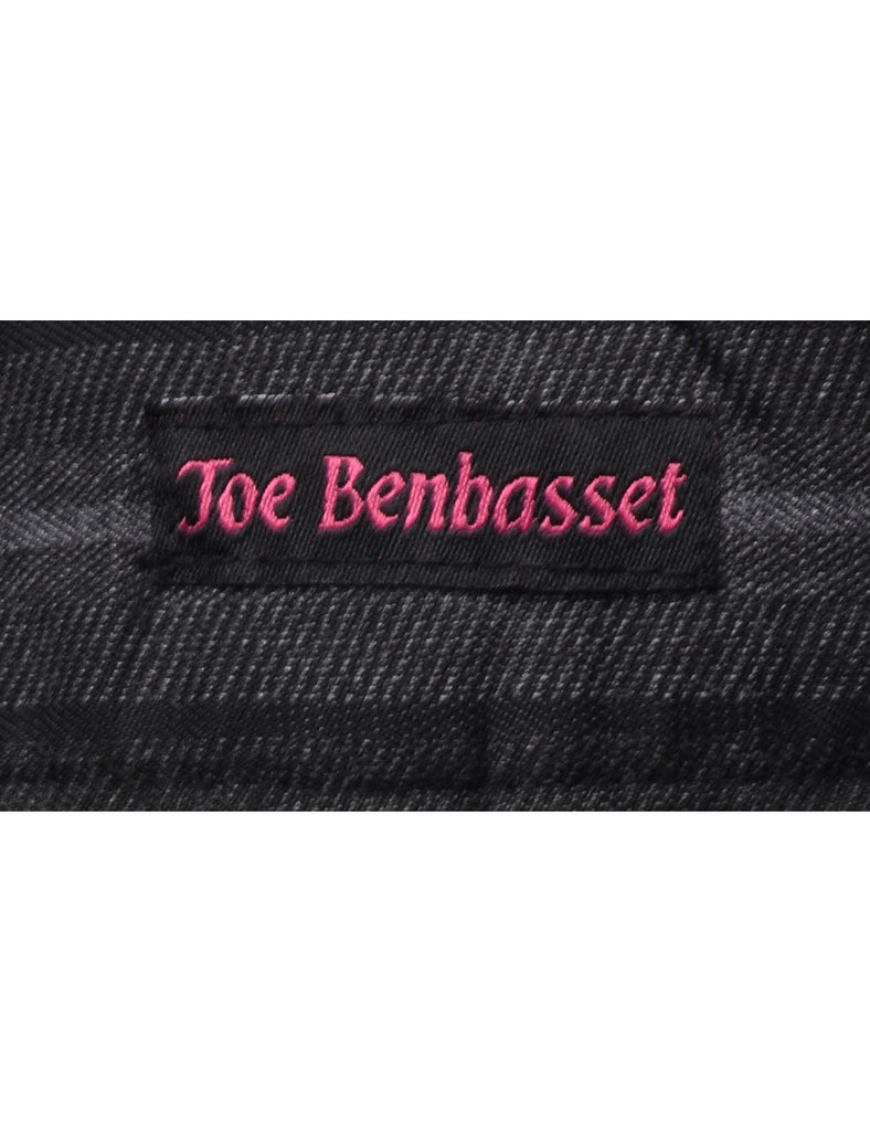 Striped Dark Grey Trousers - W34 L31