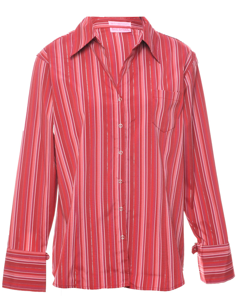 Striped Evening Blouse - L