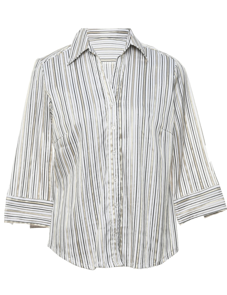 Striped Evening Blouse - M