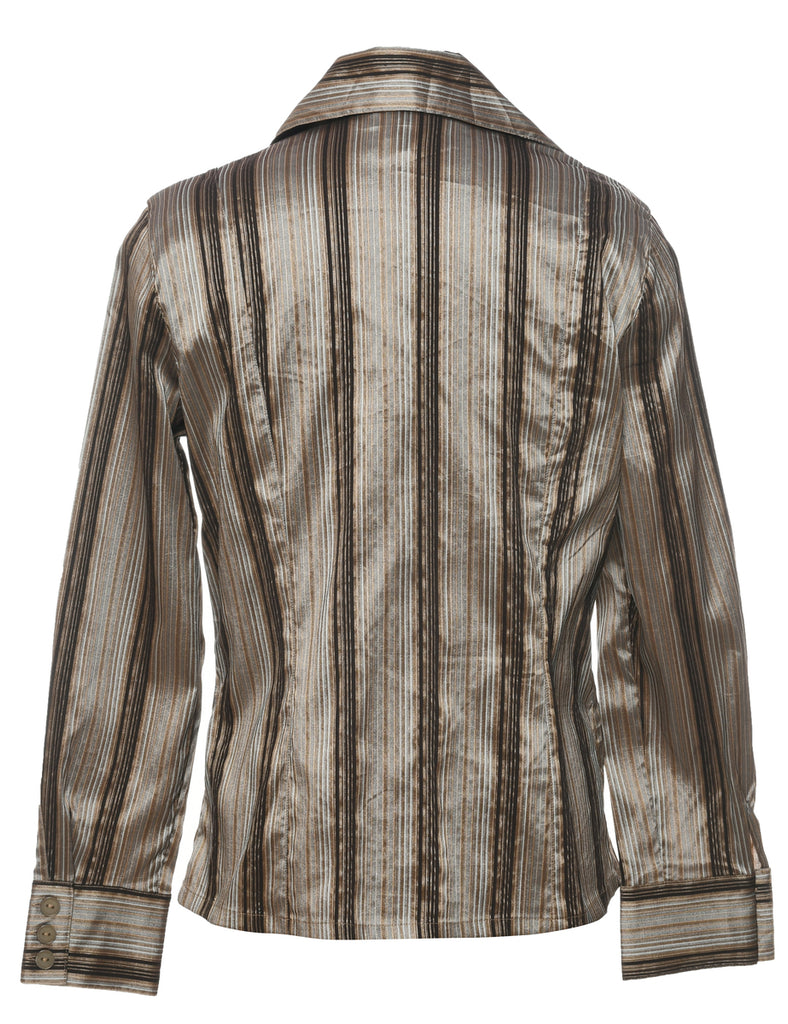 Striped Evening Blouse - M