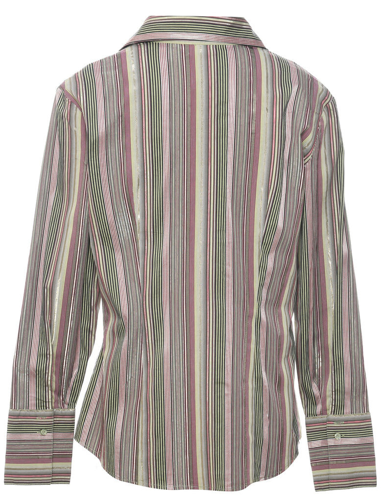Striped Evening Blouse - L