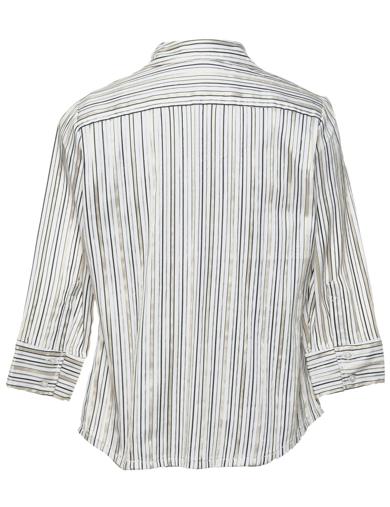 Striped Evening Blouse - M
