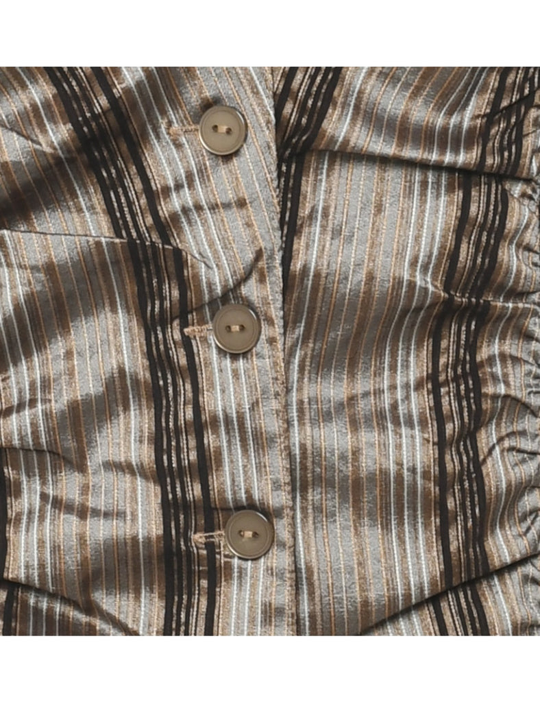 Striped Evening Blouse - M