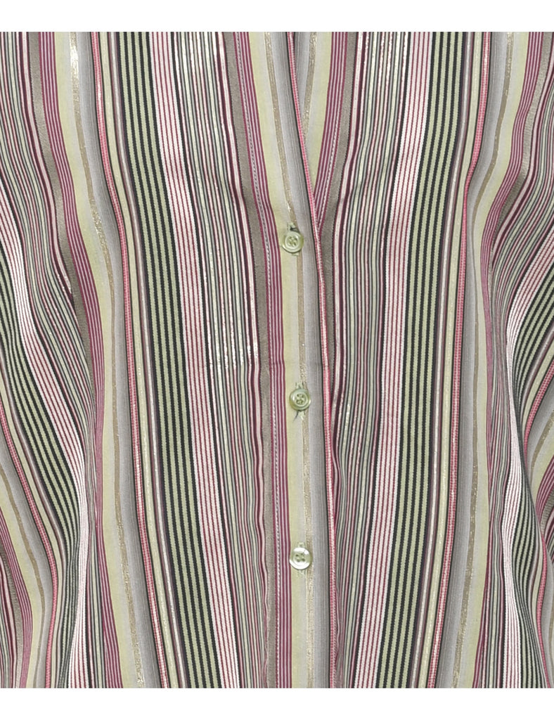 Striped Evening Blouse - L