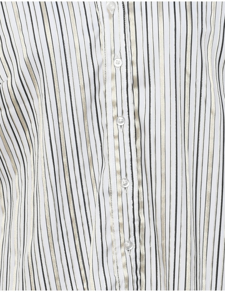 Striped Evening Blouse - M