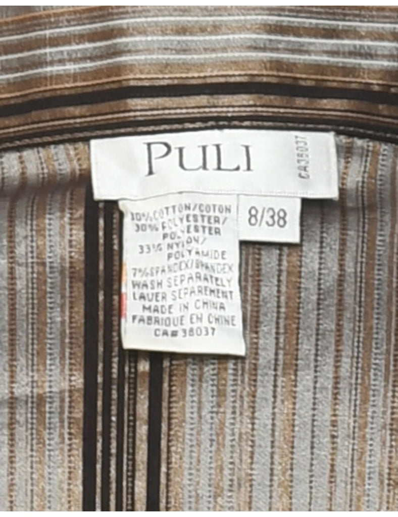 Striped Evening Blouse - M