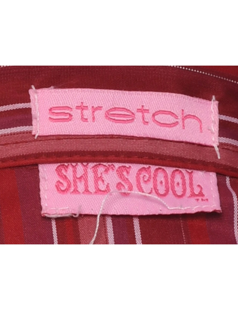 Striped Evening Blouse - L