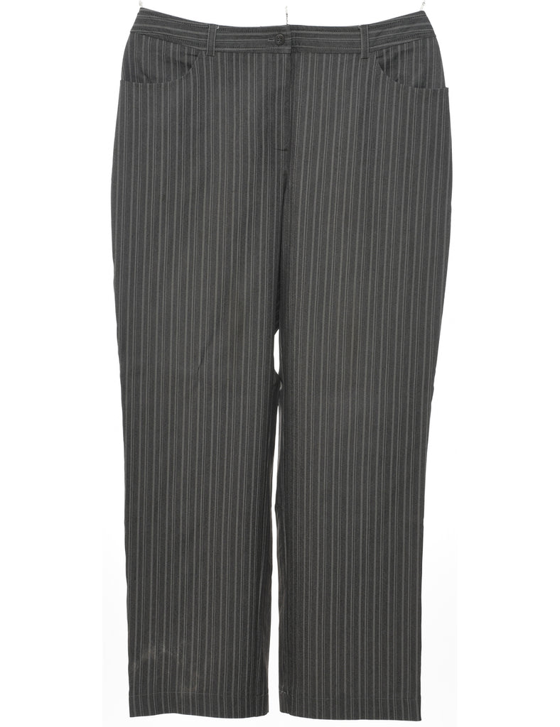 Striped Grey Trousers - W33 L28