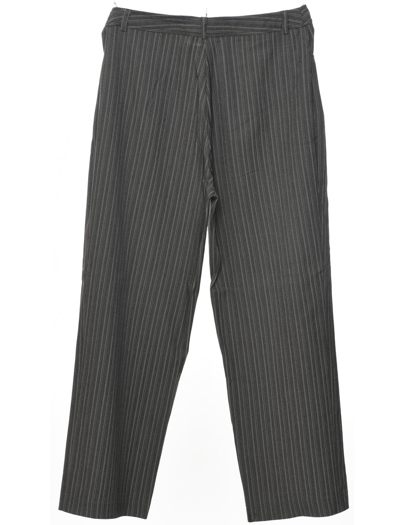 Striped Grey Trousers - W33 L28