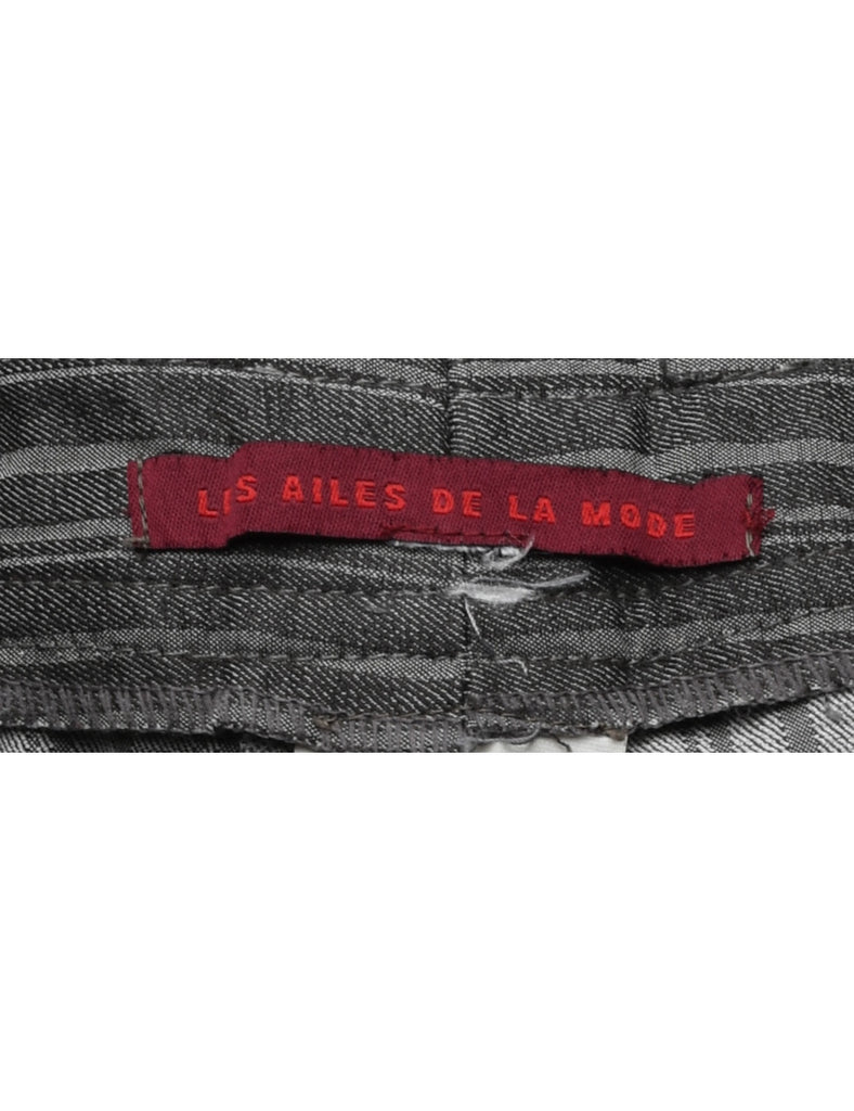 Striped Grey Trousers - W33 L28