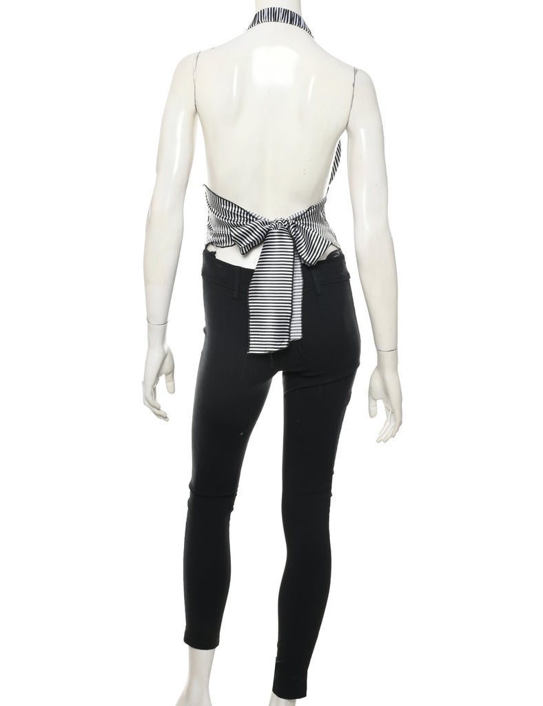 Striped Halterneck Jumpsuit - XS