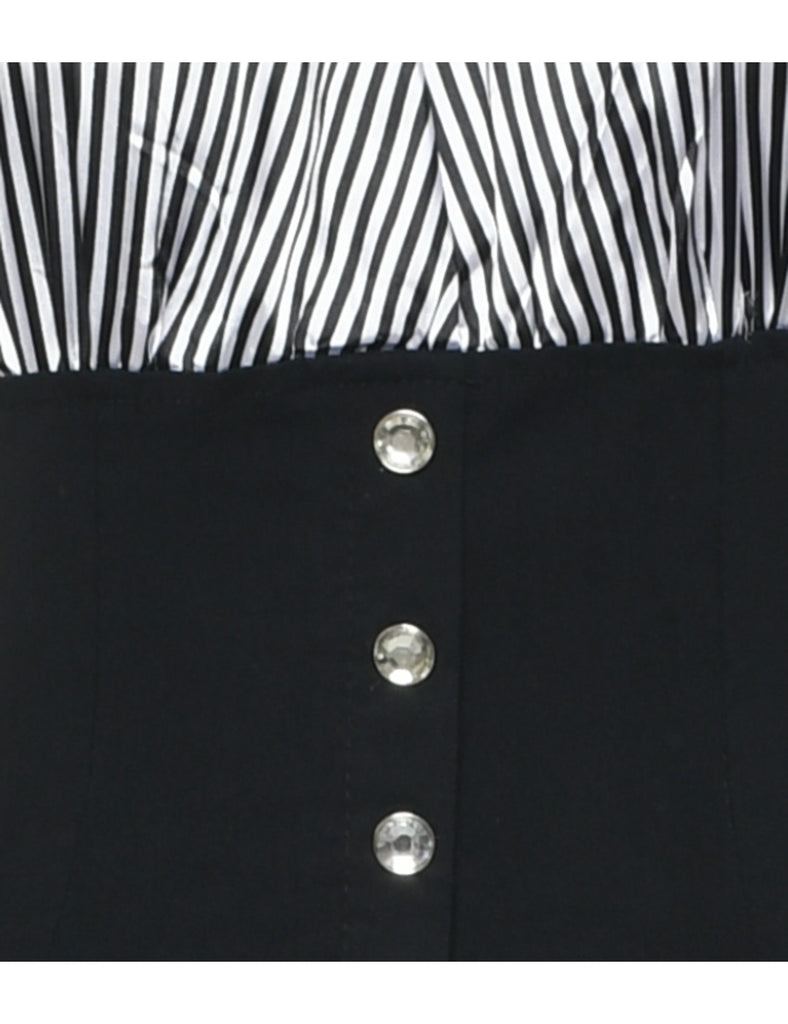 Striped Halterneck Jumpsuit - XS