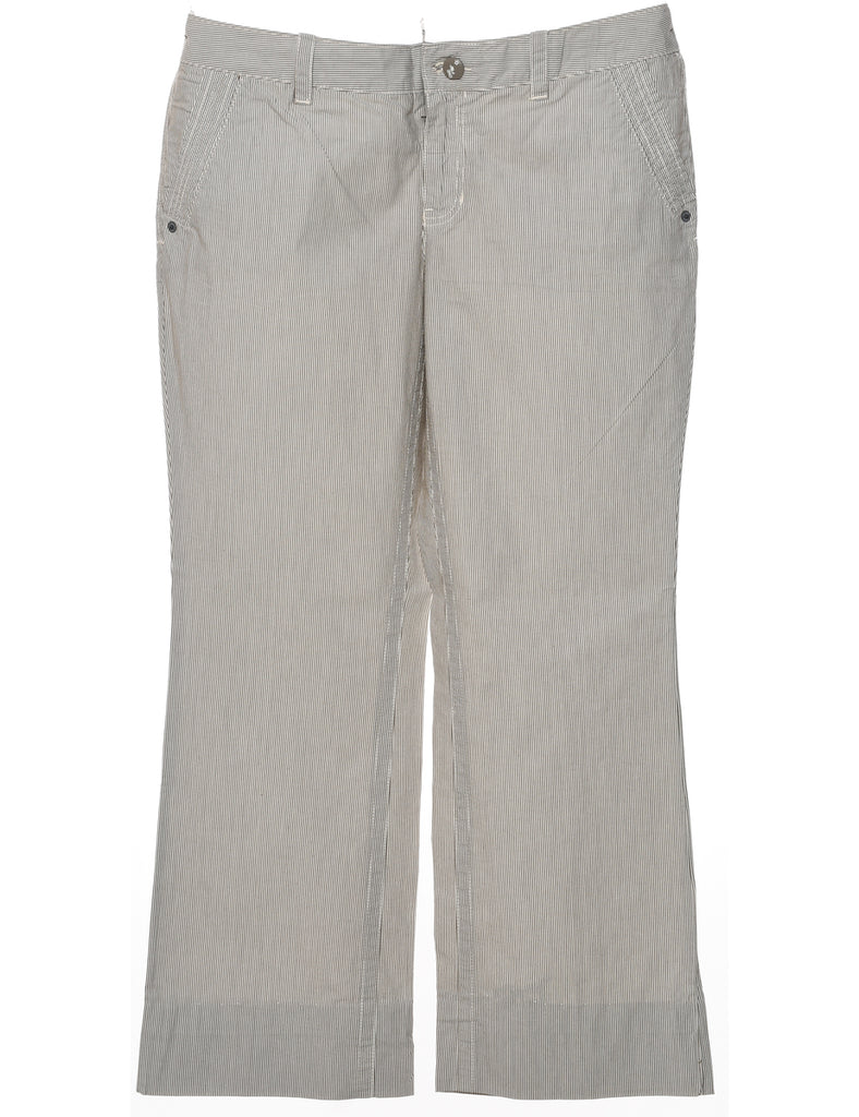 Striped Off White Trousers - W38 L29