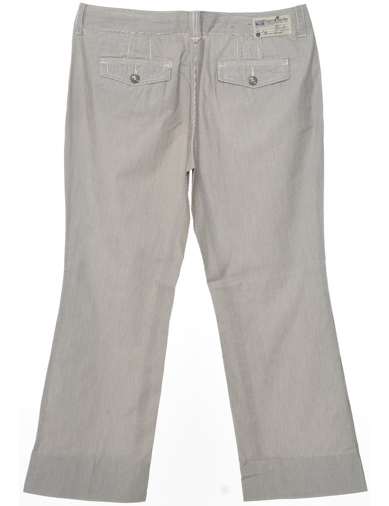 Striped Off White Trousers - W38 L29