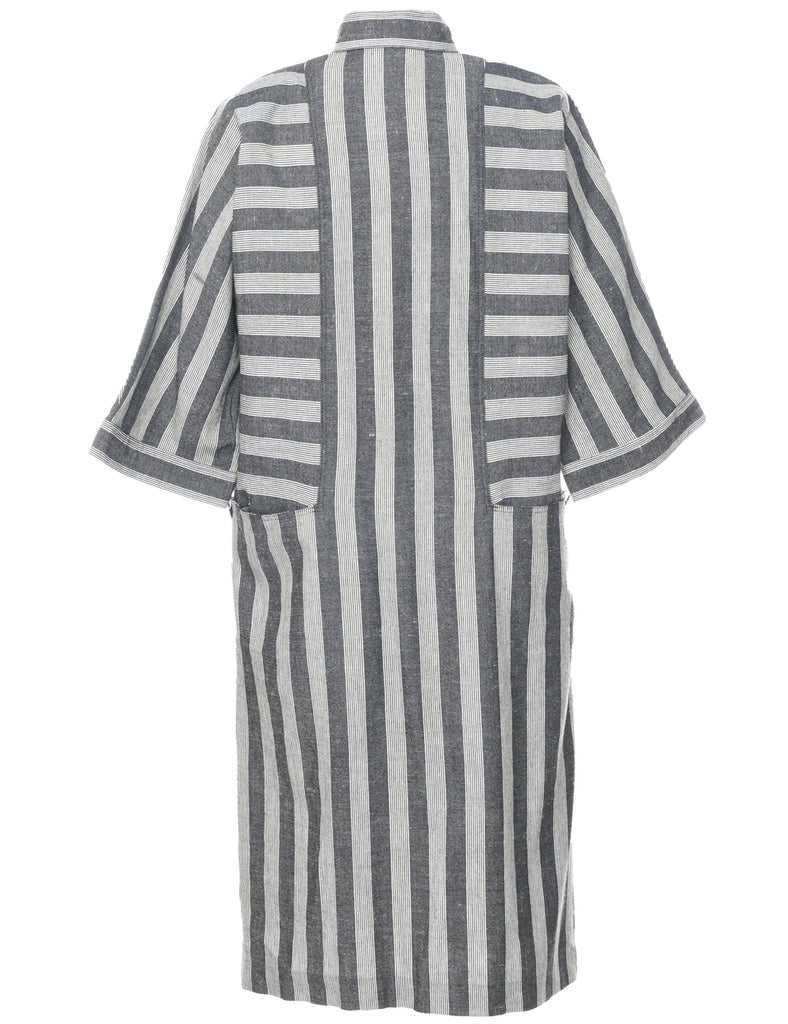 Striped Pattern Dress - L