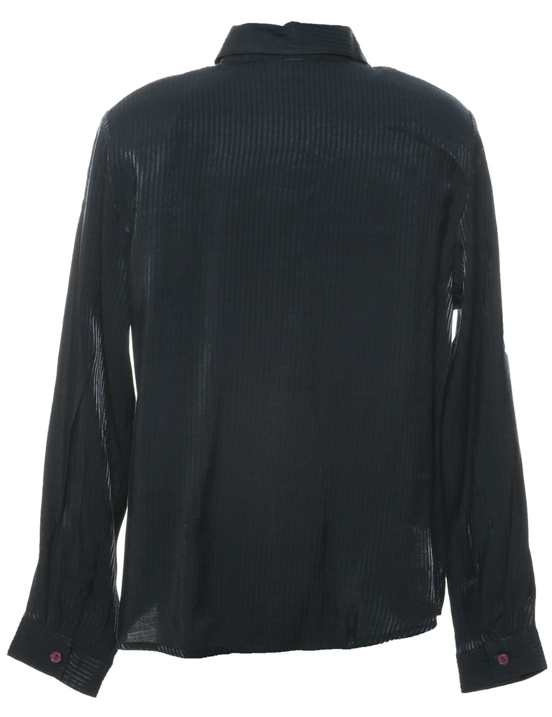 Striped Pattern Evening Shirt - L