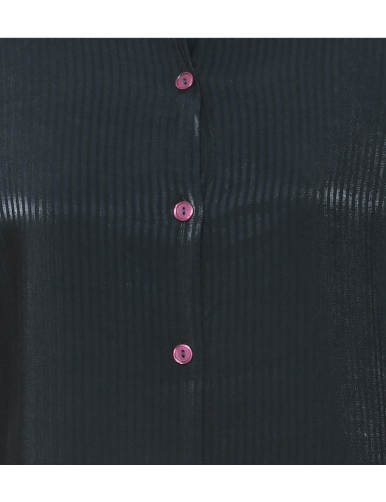 Striped Pattern Evening Shirt - L