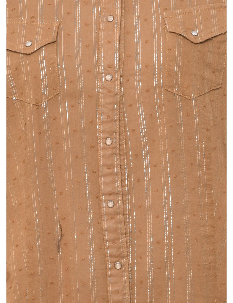 Striped Pattern Evening Shirt - L